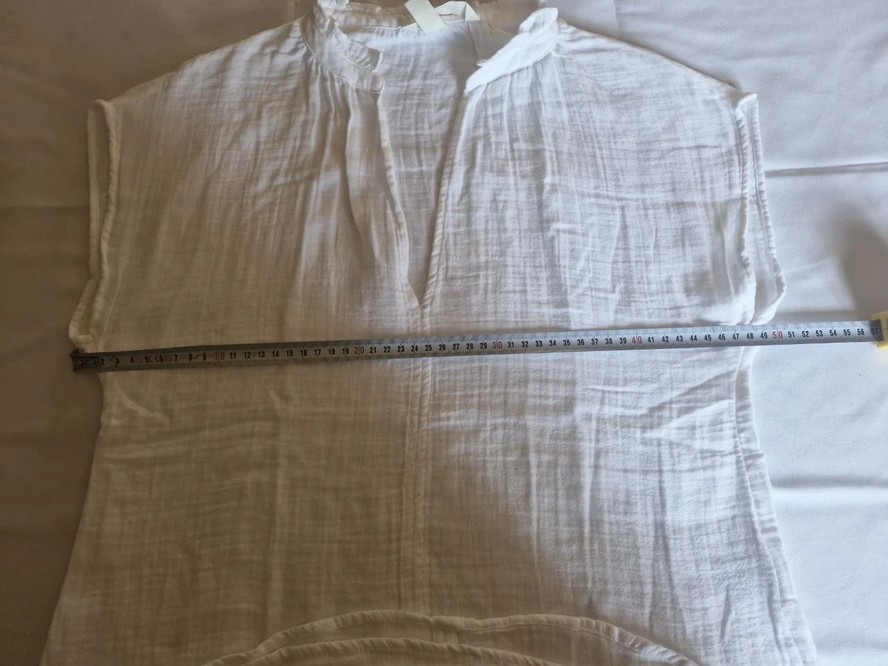 Women's Short Sleeve Blouse - White - Size XS – photo 7